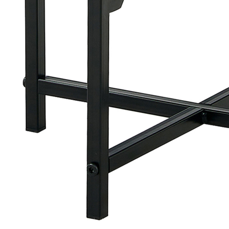 Ivy Bronx Fording Glass Cross Legs End Table Set Wayfair Canada